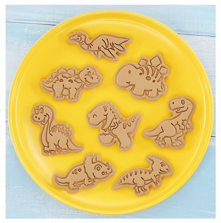 8pcs/set Cookie Cutters 3d Animal Dinosaur Shape