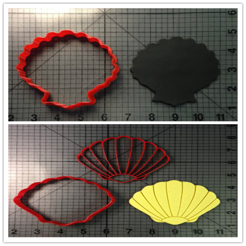 Seashell Design Cookie Cutter Set Custom Made 3D Printed