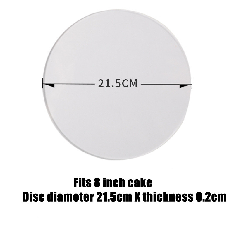 Round Acrylic Cake Discs topper