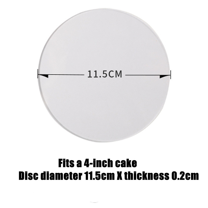 Round Acrylic Cake Discs topper