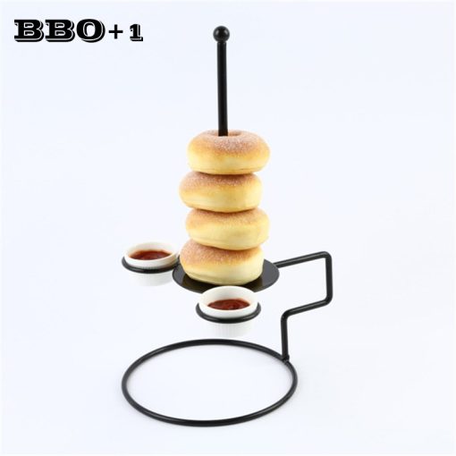 652041 vlvw31 Stainless Steel Onion Ring Tower with 2 Holders - Perfect for Home and Commercial Use