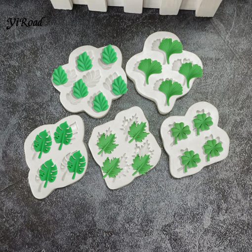 leaf silicone candies craft molds resin tools cupcake baking molds fudge cake decorating tools