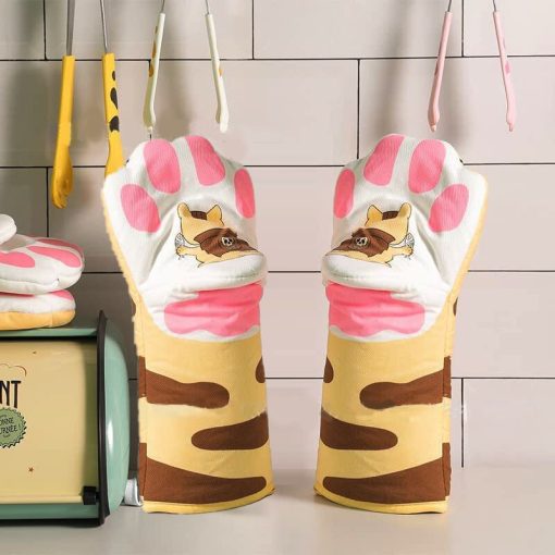 single cat paws oven insulation glove