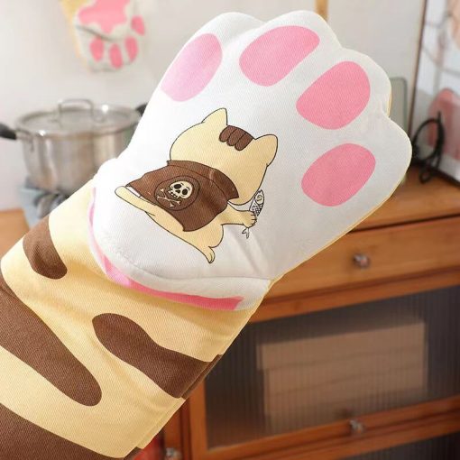 single cat paws oven insulation glove