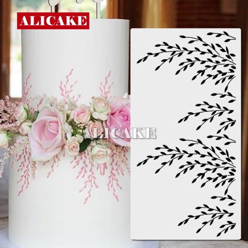 willow branch design cake stencil pet