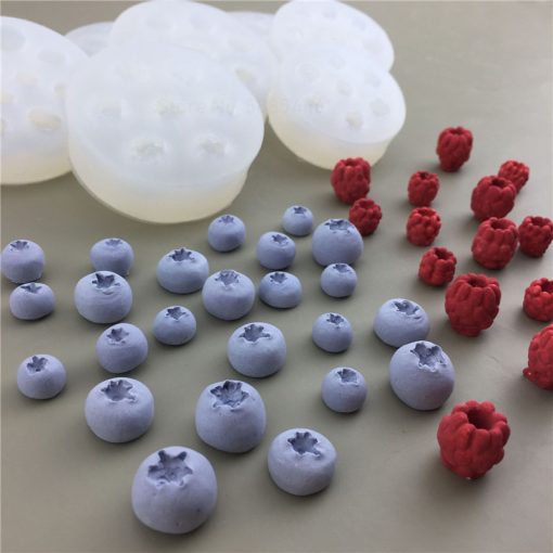 3d blueberry raspberry silicone mold