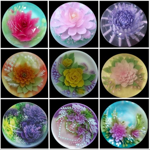 3d gelatin cake mold jelly art pudding flowers