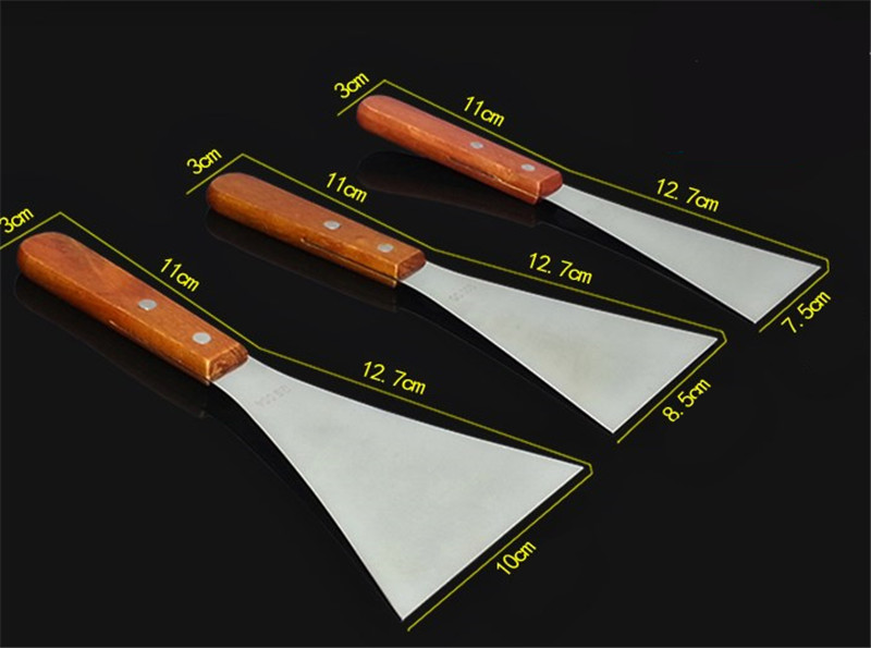 Stainless Steel Steak BBQ Tools Wooden Rubber Handle