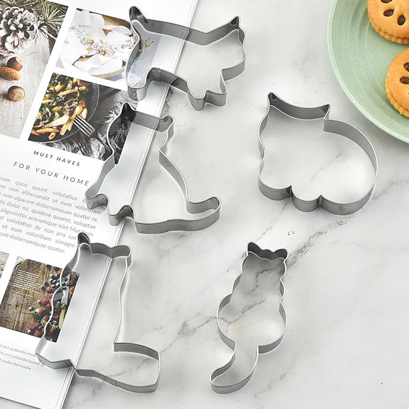 NEW Cat Shape Cookie Cutter Stainless Steel