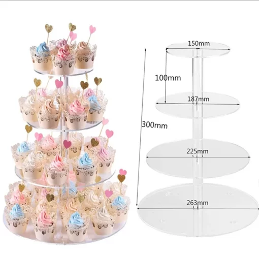 4/6/10 tiers macaron display stand cupcake pvc