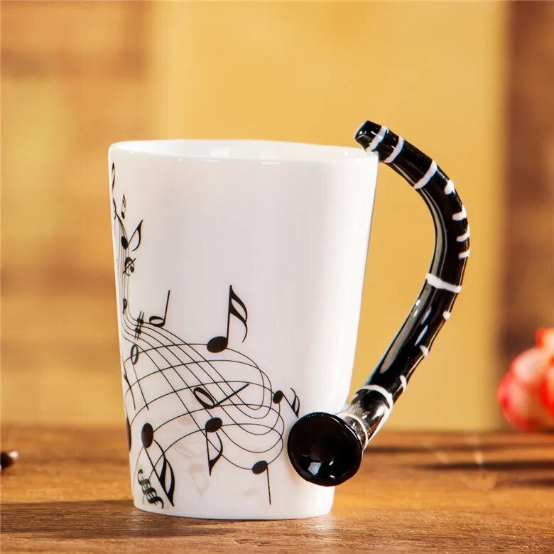 Creative Music Ceramic Mug Guitar Violin Style