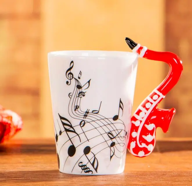 Creative Music Ceramic Mug Guitar Violin Style