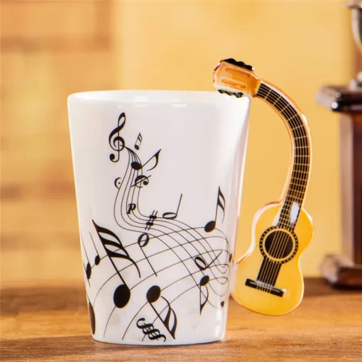 creative music ceramic mug guitar violin style