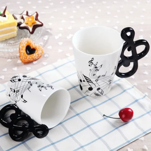 creative music ceramic mug guitar violin style