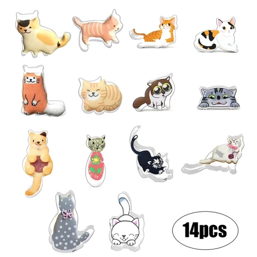 14pcs/set cat cookie cutter