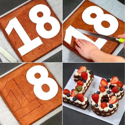 0 8 numbers cake mold set