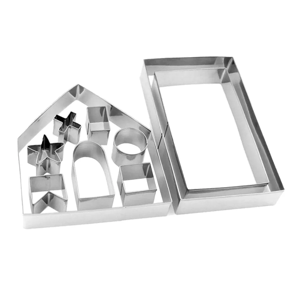 Gingerbread House Stainless Steel Christmas Scenario Cookie Cutters