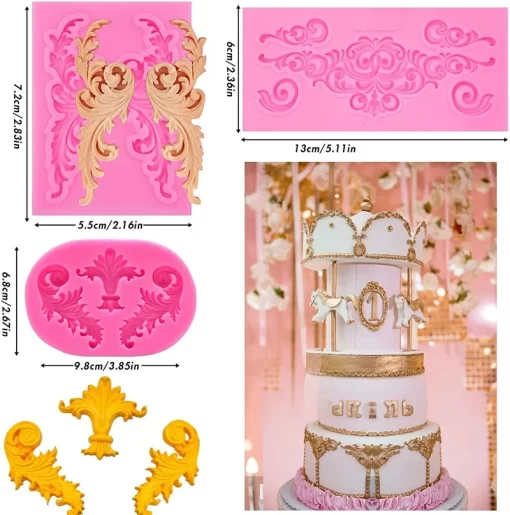 silicone baroque style 3d mold