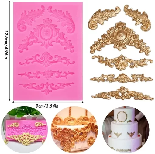 silicone baroque style 3d mold