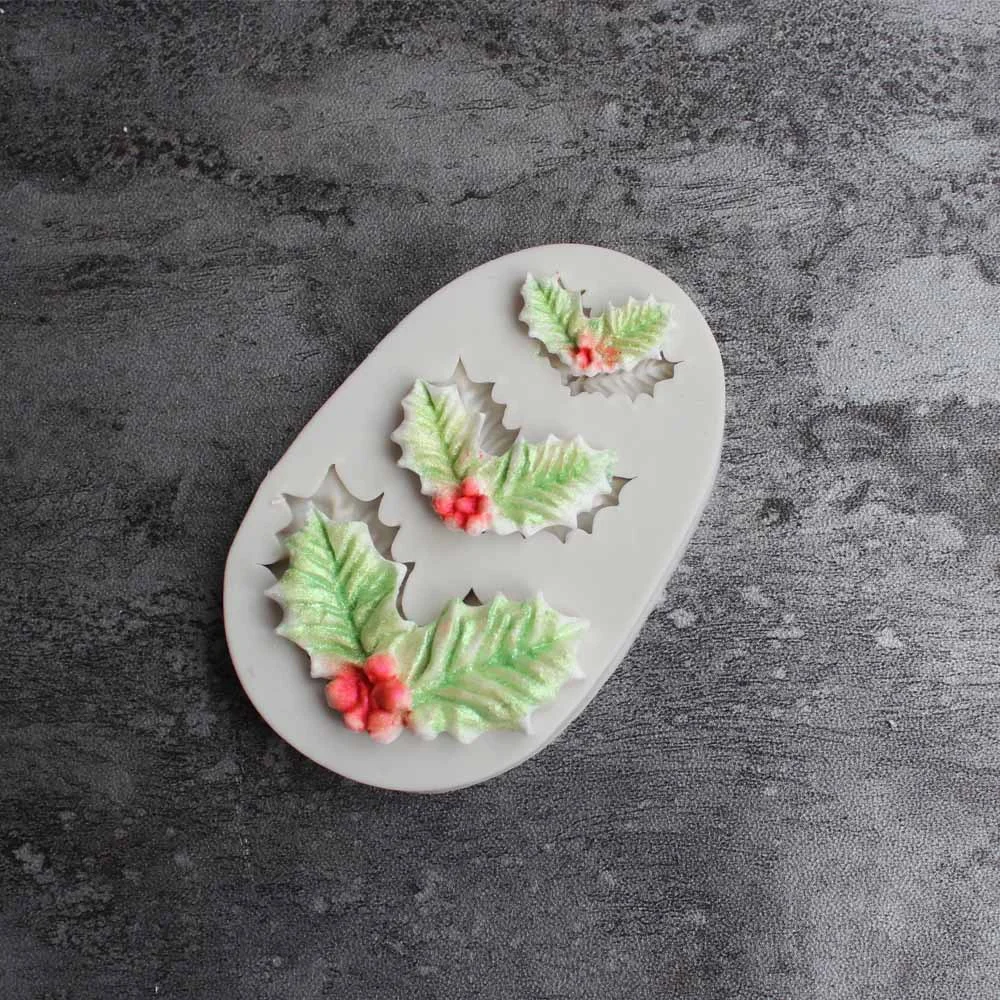 Christmas Holly Leaf Silicone Mold