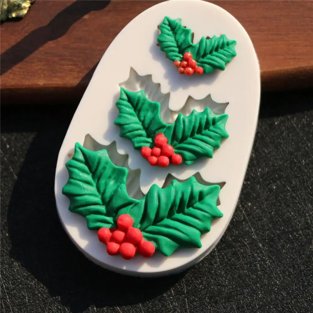 Christmas Holly Leaf Silicone Mold