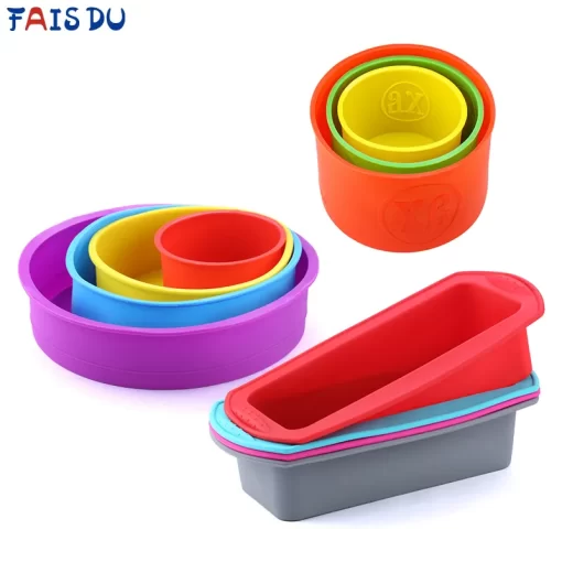 silicone cake mold round shape rectangular silicone bread pan cake round shape mold 12 holes muffin cupcake baking pans