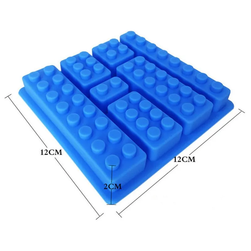 Robot Ice Building Bricks Cube Tray Silicone Mold