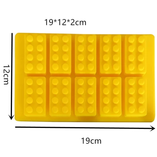 robot ice building bricks cube tray silicone mold