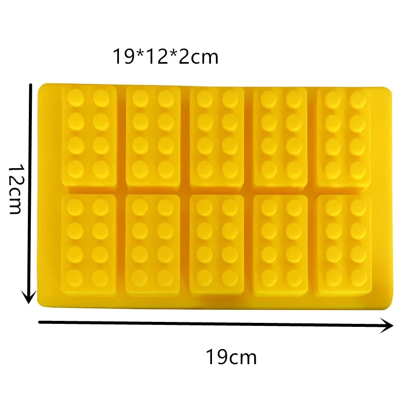 Robot Ice Building Bricks Cube Tray Silicone Mold