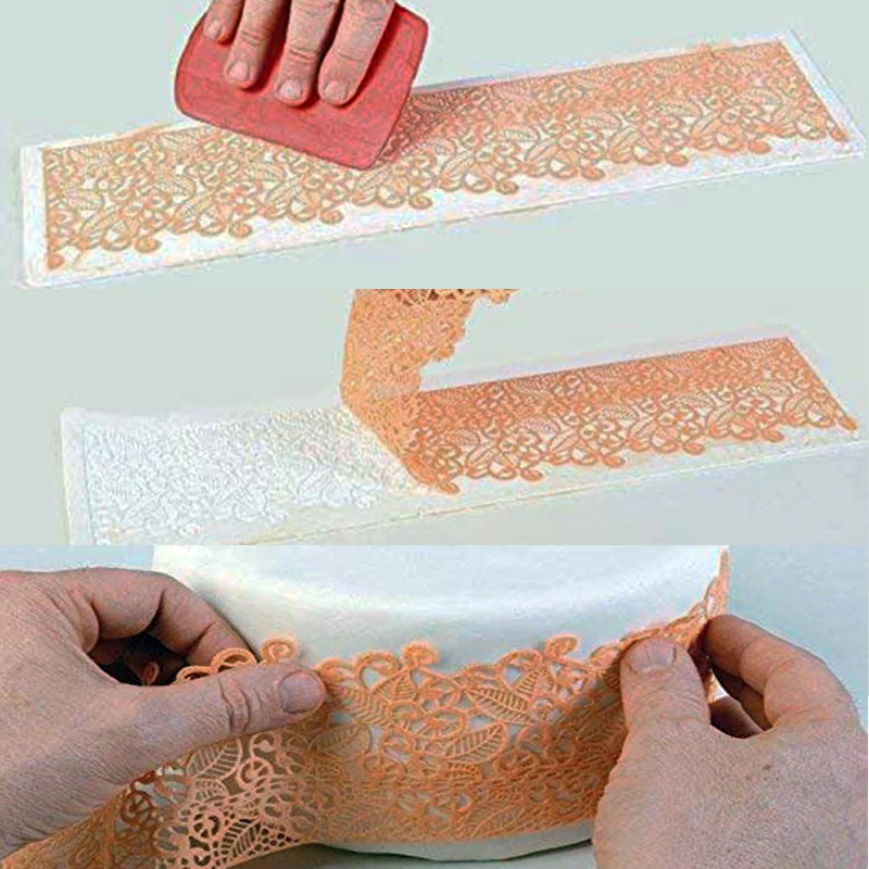 Silicone Mat Fondant Cake Flower Pattern Lace Mold