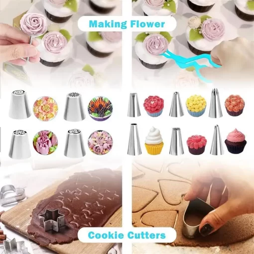 339 pcs cake decorating set with storage box