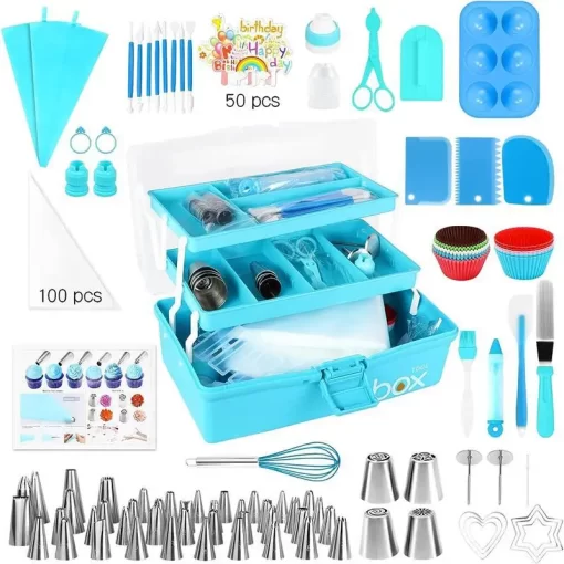 339 pcs cake decorating set with storage box