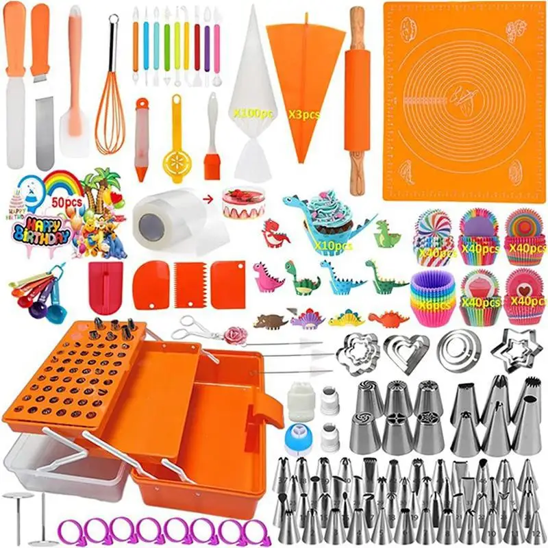 488 PCS Cake Decorating Set with toolbox