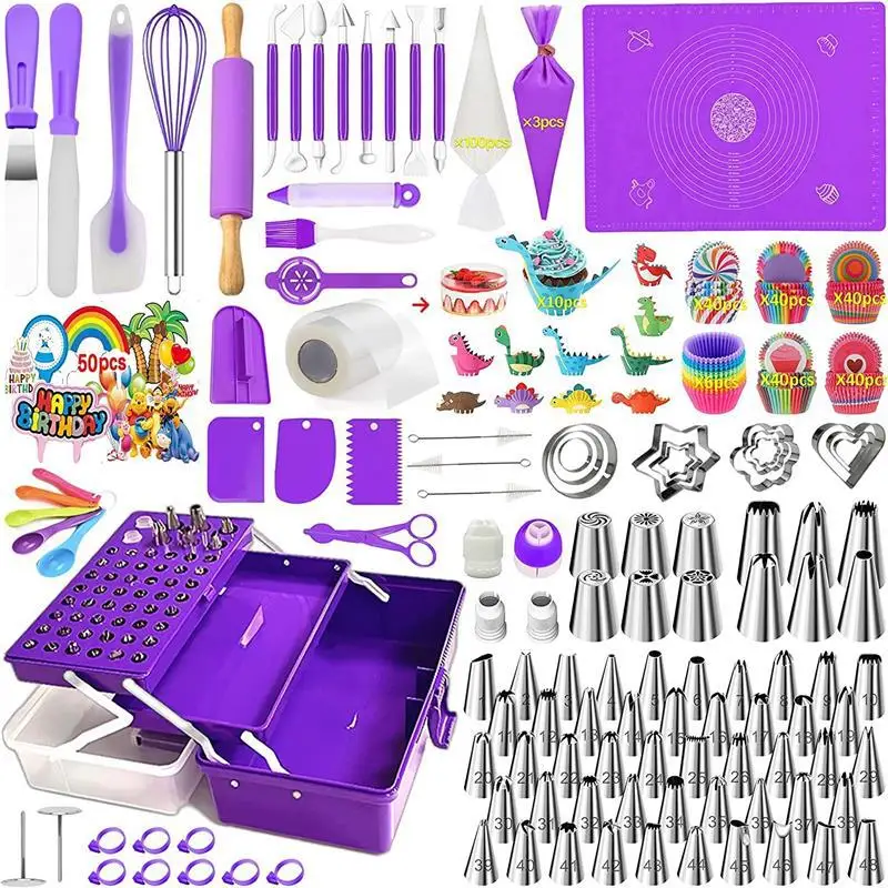 488 PCS Cake Decorating Set with toolbox