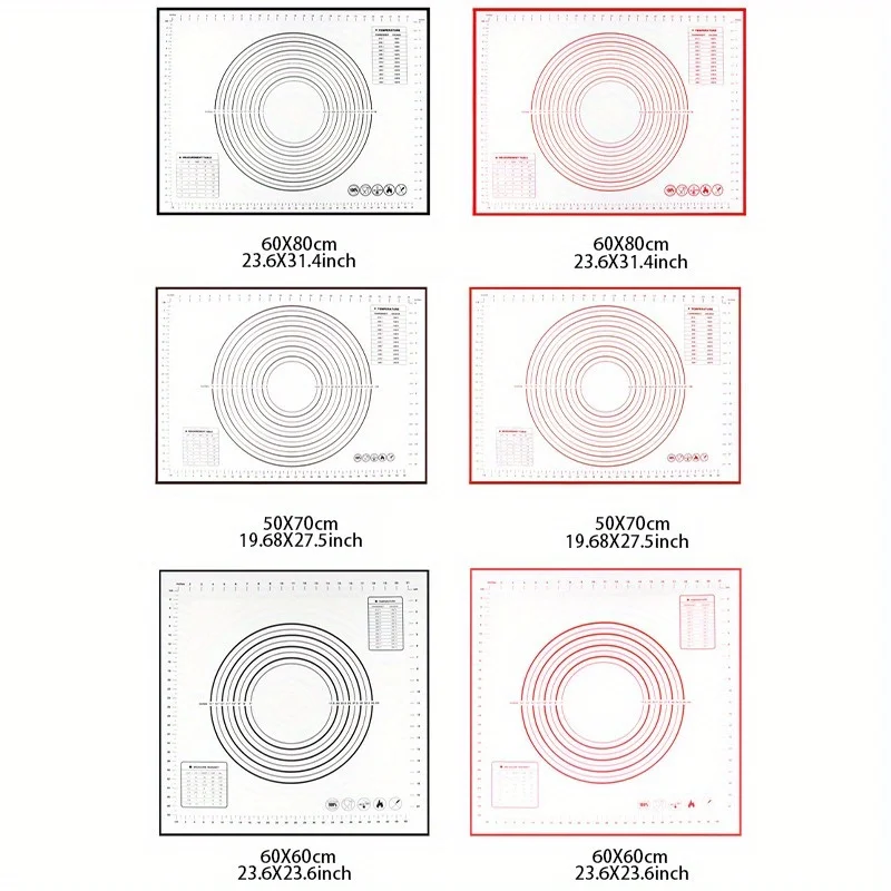Oversize 80/70/60cm Silicone Baking Mat