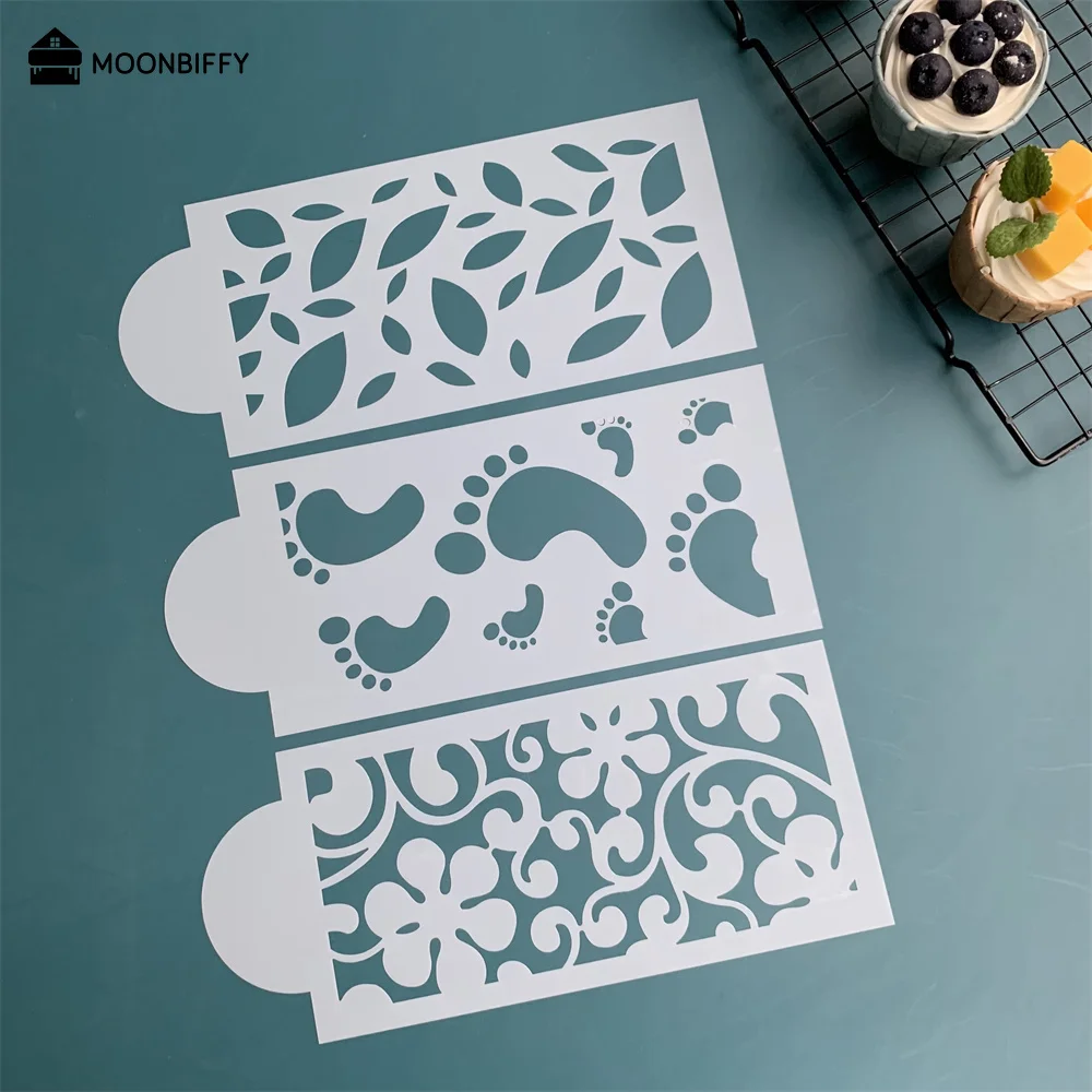 10 pcs-set Lace Border Cake Stencil