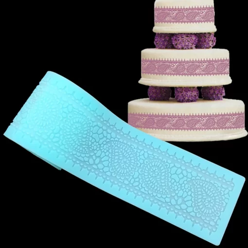 silicone lace mat fondant cake decorating tool