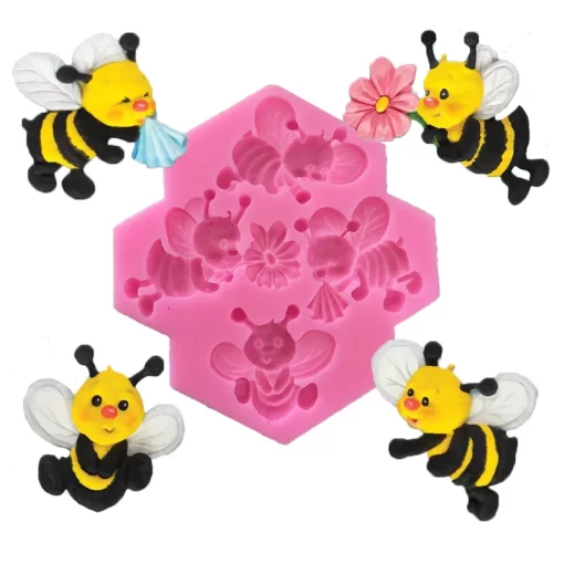 cartoon bee shaped silicone mold