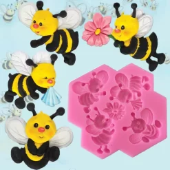 cartoon bee shaped silicone mold