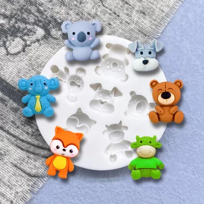 Bear Koala Dog Fox Cattle Silicone Sugarcraft Mold