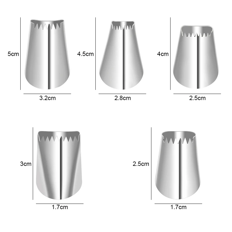 Icing Piping Nozzles Sets Stainless Steel