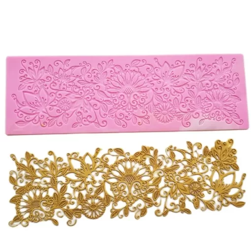 floral silicone lace mat wedding cake mould