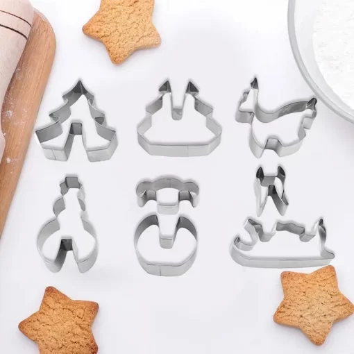 gingerbread christmas scene cookie cutters