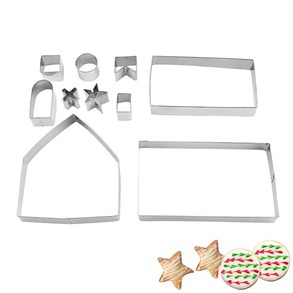 Gingerbread Christmas scene cookie cutters