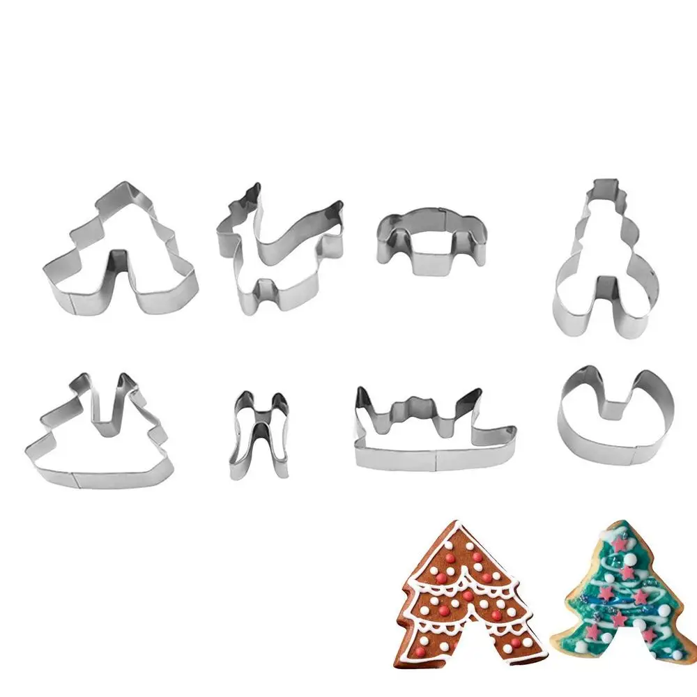 Gingerbread Christmas scene cookie cutters