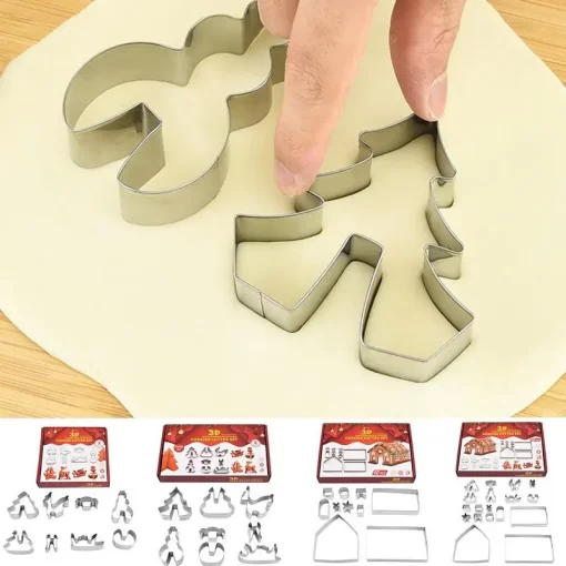 gingerbread christmas scene cookie cutters