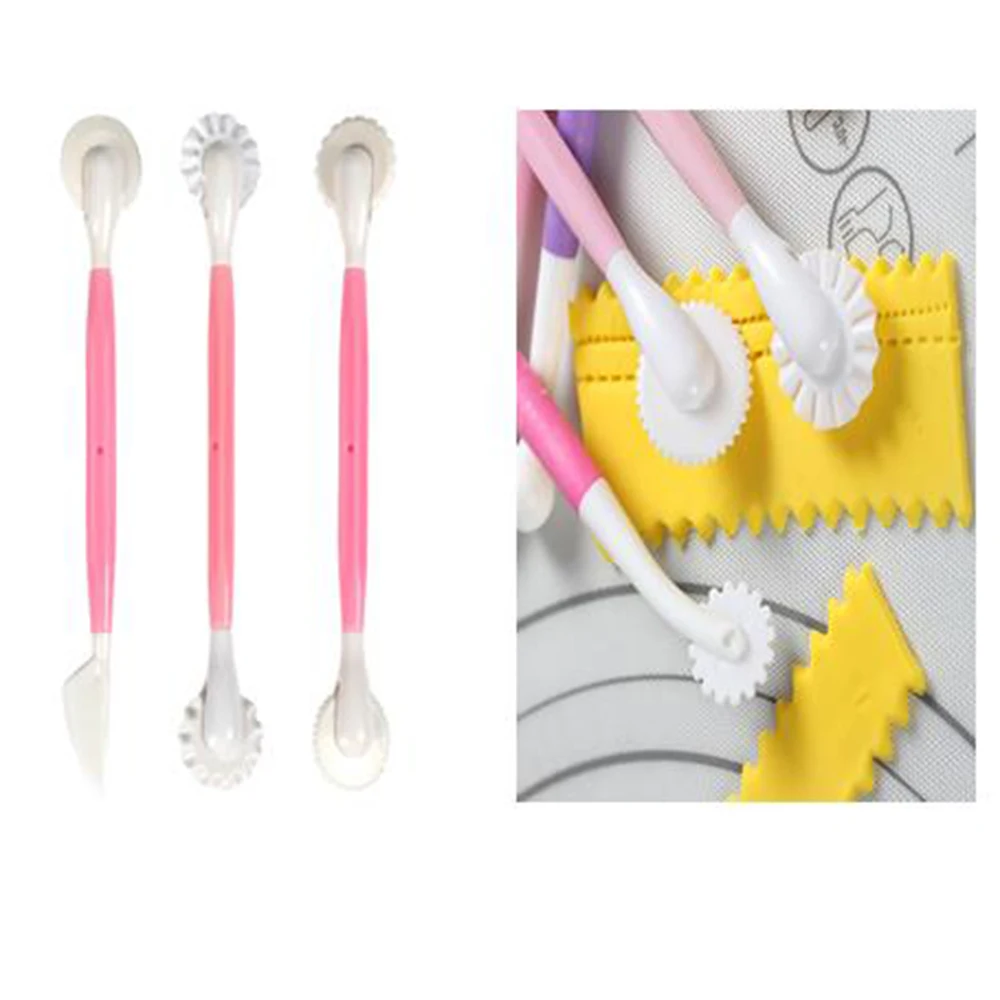 4pcs Fondant Cake Decorating Modelling Tools 8 Patterns.