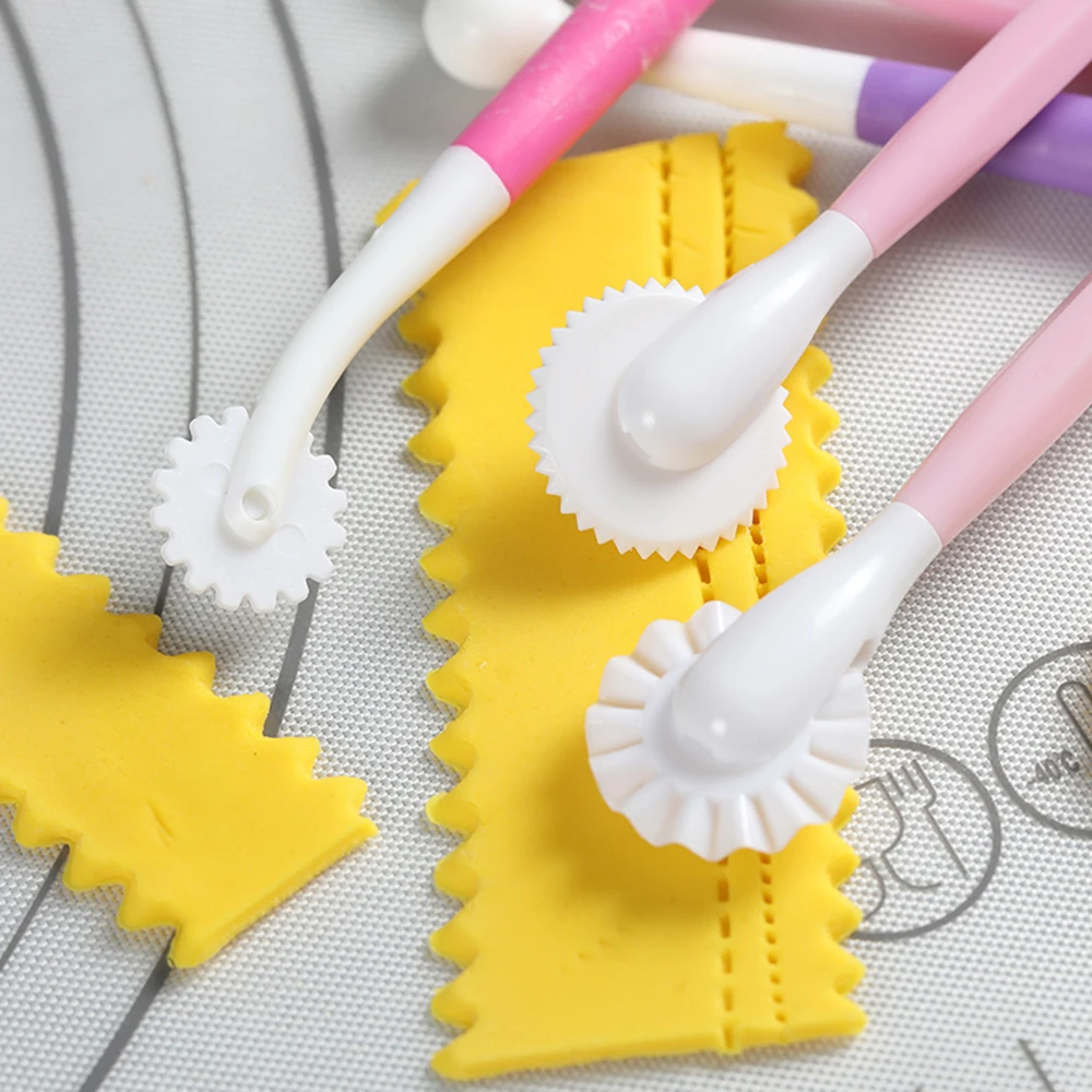 4pcs Fondant Cake Decorating Modelling Tools 8 Patterns.