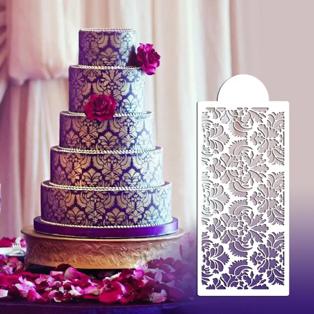 Flower Lace Border Decoration Cake Stencil