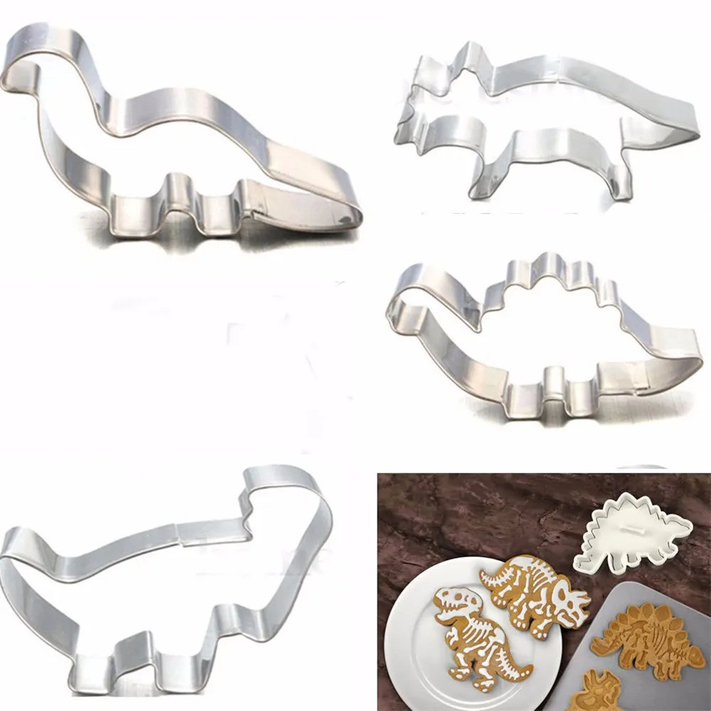 4Pcs/Set Stainless Steel Dinosaur Cookie Cutter aeProduct.getSubject()